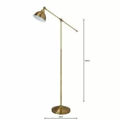 Dunelm Lever Arm Antique Brass Floor Lamp -Cheap wall lights Store 1000044887 alt04