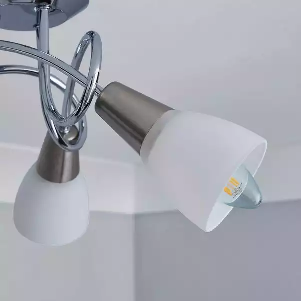 Dunelm Smithson 3 Light Chrome Ceiling Fitting 5 Dunelm Smithson 3 Light Chrome Ceiling Fitting - Image 3