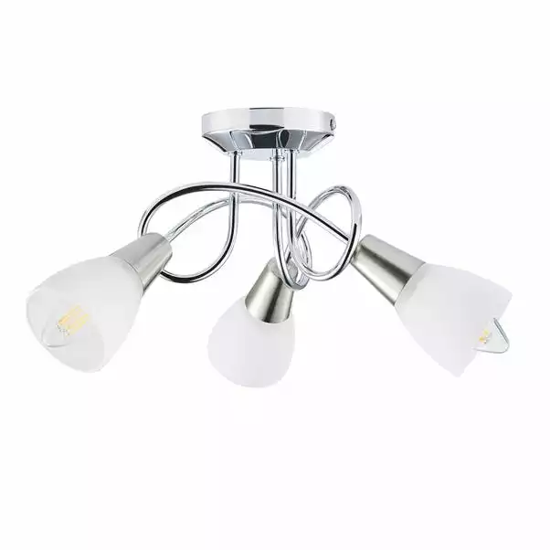 Dunelm Smithson 3 Light Chrome Ceiling Fitting 7 Dunelm Smithson 3 Light Chrome Ceiling Fitting - Image 5