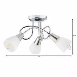 Dunelm Smithson 3 Light Chrome Ceiling Fitting 13 Dunelm Smithson 3 Light Chrome Ceiling Fitting -Cheap wall lights Store 1000056116 alt06