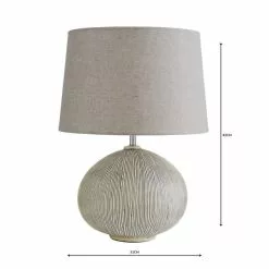 Dunelm Dahlia Scratched Resin Grey Table Lamp -Cheap wall lights Store 1000062854 alt04