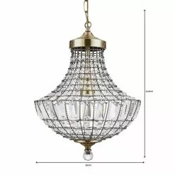 Dunelm Knightsbridge Crystal Antique Brass Chandelier -Cheap wall lights Store 1000084119 alt06