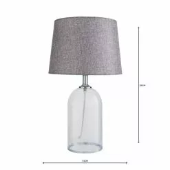 Dunelm Lenny Glass Clear Table Lamp 12 Dunelm Lenny Glass Clear Table Lamp -Cheap wall lights Store 1000084125 alt04