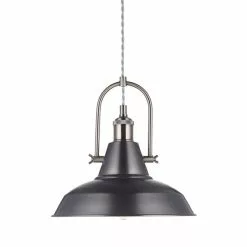 Dunelm Lucas Industrial 1 Light Pendant Pewter Ceiling Fitting -Cheap wall lights Store 1000084135 alt05
