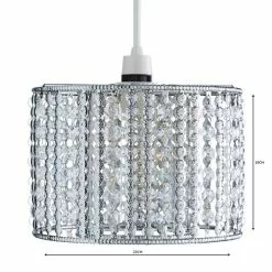 Dunelm Monica Chrome Easy Fit Pendant -Cheap wall lights Store 1000084153 alt04