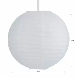 Dunelm Paper Lantern 35cm White Easy Fit Pendant -Cheap wall lights Store 1000084160 alt04