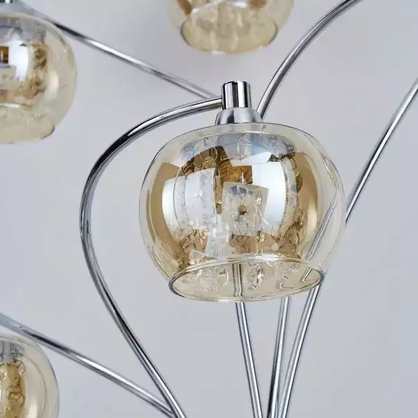 Dunelm Seychelles 5 Light Champagne Glass Floor Lamp 5 Dunelm Seychelles 5 Light Champagne Glass Floor Lamp - Image 3