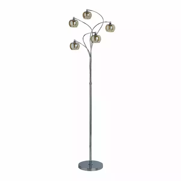 Dunelm Seychelles 5 Light Champagne Glass Floor Lamp 7 Dunelm Seychelles 5 Light Champagne Glass Floor Lamp - Image 5