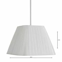 Dunelm Square Pleat Lamp Shade 25cm Ivory -Cheap wall lights Store 1000112098 alt04