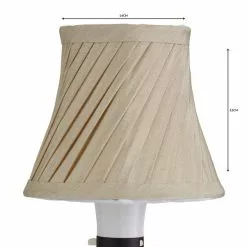Dunelm Twisted Pleat Candle Lamp Shade 12cm Champ -Cheap wall lights Store 1000112156 alt04