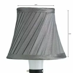 Dunelm Twisted Pleat Candle Lamp Shade 12cm Grey -Cheap wall lights Store 1000112157 alt04