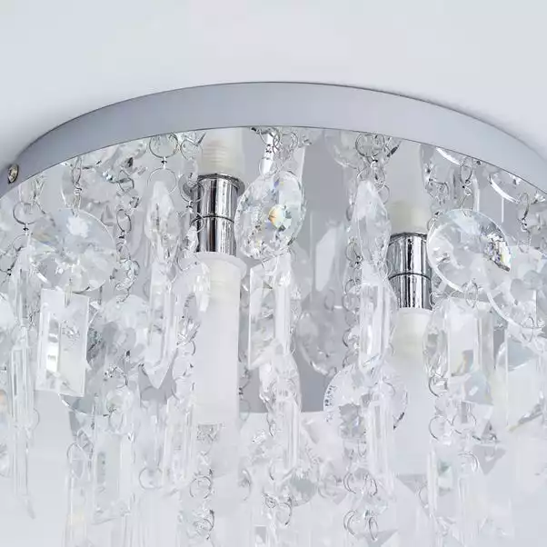 Dunelm Bel Air 3 Light Glass Bathroom Flush Ceiling Fitting 6 Dunelm Bel Air 3 Light Glass Bathroom Flush Ceiling Fitting - Image 4