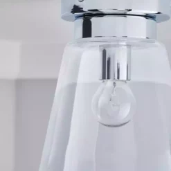 Dunelm Delavin 1 Light Pendant Glass Flush Bathroom Ceiling Fitting -Cheap wall lights Store 1000119706 alt02