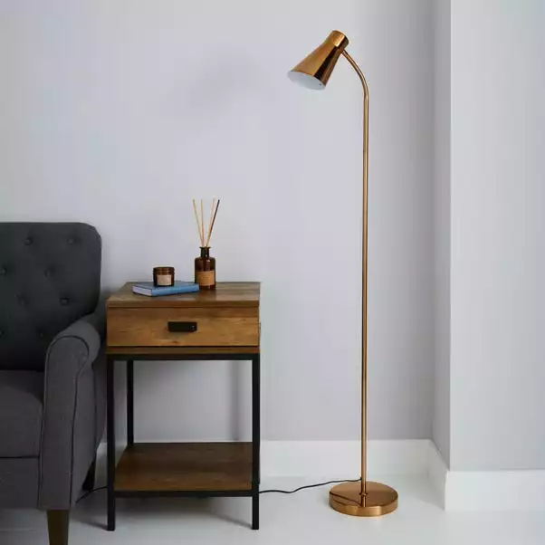 Dunelm Kurtis Gold Floor Lamp 4 Dunelm Kurtis Gold Floor Lamp - Image 2
