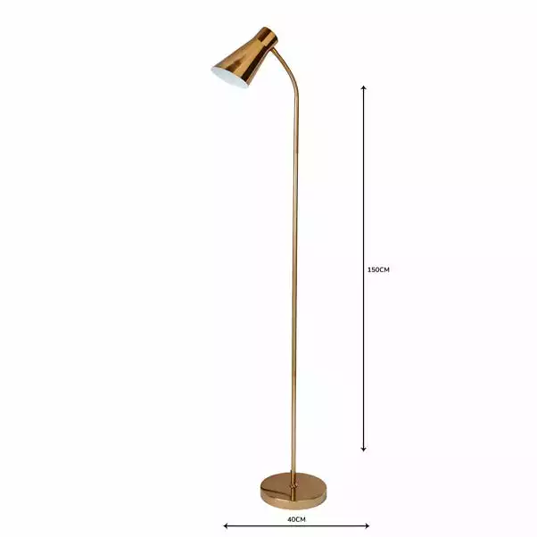 Dunelm Kurtis Gold Floor Lamp 7 Dunelm Kurtis Gold Floor Lamp - Image 5