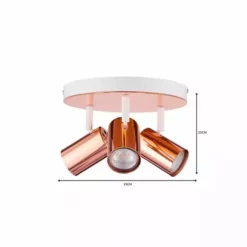 Dunelm Carter 3 Light Copper Spotlight -Cheap wall lights Store 1000119713 alt06