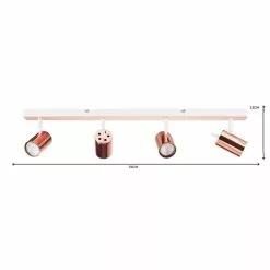 Dunelm Carter 4 Light Copper Spotlight 13 Dunelm Carter 4 Light Copper Spotlight -Cheap wall lights Store 1000119714 alt06