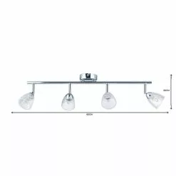 Dunelm Balston 4 Light Glass Spotlight Bar -Cheap wall lights Store 1000119784 alt06