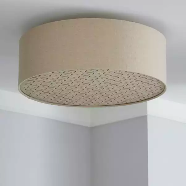 Kirsty Shade Taupe Flush Ceiling Fitting 4 Kirsty Shade Taupe Flush Ceiling Fitting - Image 2