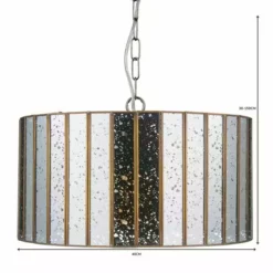 Dunelm Seraphina 1 Light Mercury Glass Pendant Ceiling Fitting -Cheap wall lights Store 1000119791 alt06