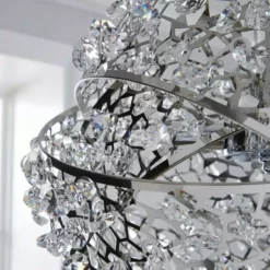 Dunelm Jaimee 3 Light Crystal Chrome Ceiling Fitting -Cheap wall lights Store 1000119870 alt02