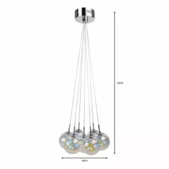 Dunelm Elmira 7 Light Bubble Glass Cluster Ceiling Fitting -Cheap wall lights Store 1000119872 alt06