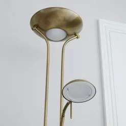 Dunelm Father And Child 2 Arm Antique Brass Floor Lamp -Cheap wall lights Store 1000119887 alt03