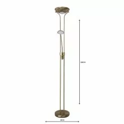 Dunelm Father And Child 2 Arm Antique Brass Floor Lamp -Cheap wall lights Store 1000119887 alt04