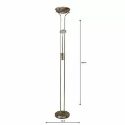 Dunelm Father And Child 2 Arm Satin Chrome Floor Lamp -Cheap wall lights Store 1000119888 alt04