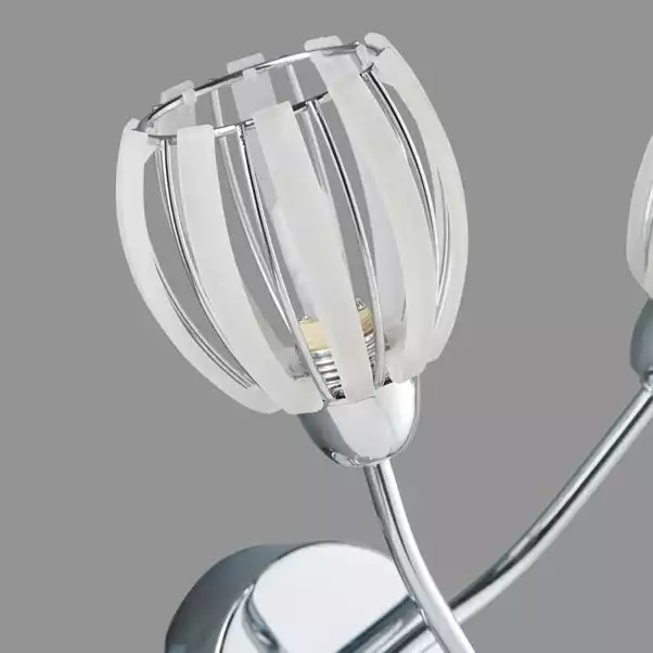 Dunelm Rosa 2 Light Chrome Wall Light 6 Dunelm Rosa 2 Light Chrome Wall Light - Image 4