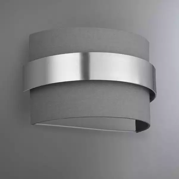 Dunelm Joey Shaded Grey Wall Light 4 Dunelm Joey Shaded Grey Wall Light - Image 2