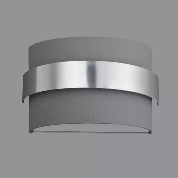 Dunelm Joey Shaded Grey Wall Light 6 Dunelm Joey Shaded Grey Wall Light - Image 4
