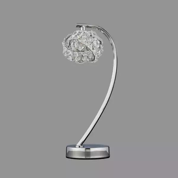 Dunelm Cecilie Chrome And Glass Table Lamp 4 Dunelm Cecilie Chrome And Glass Table Lamp - Image 2