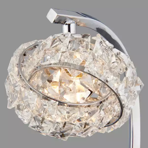 Dunelm Cecilie Chrome And Glass Table Lamp 5 Dunelm Cecilie Chrome And Glass Table Lamp - Image 3