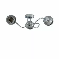 Dunelm Arta 3 Light Semi-Flush Chrome Ceiling Fitting -Cheap wall lights Store 1000137346 alt04