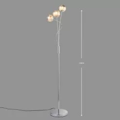 Dunelm Arta 3 Arm Smoked Glass Floor Lamp -Cheap wall lights Store 1000137348 alt03