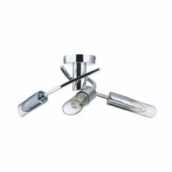 Dunelm Corvus 3 Light Chrome Semi-Flush Ceiling Fitting -Cheap wall lights Store 1000137353 alt05
