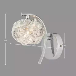 Dunelm Cecilie Glass Wall Light -Cheap wall lights Store 1000137375 alt04