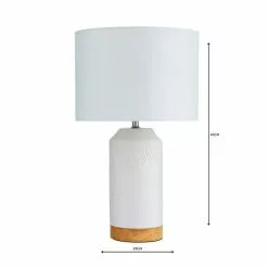 Dunelm Bibi Ceramic White Table Lamp -Cheap wall lights Store 1000137378 alt04