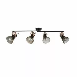 Dunelm Milas 4 Light Black Industrial Spotlight Bar 12 Dunelm Milas 4 Light Black Industrial Spotlight Bar -Cheap wall lights Store 1000139083 alt05