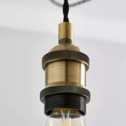 Dunelm Logan 5 Light Spider Antique Brass Industrial Cluster Flex Fitting -Cheap wall lights Store 1000139088 alt03