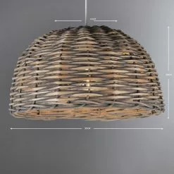 Dunelm Lari Split Weave Grey Easy Fit Pendant -Cheap wall lights Store 1000139117 alt03