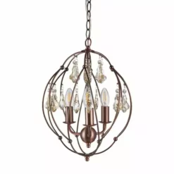 Dunelm Salino Globe 3 Light Antique Copper Chandelier -Cheap wall lights Store 1000139119 alt05