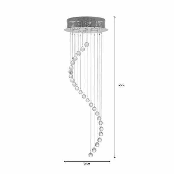 Dunelm Marconia 5 Light Glass Droplet Cluster Flush Ceiling Fitting 8 Dunelm Marconia 5 Light Glass Droplet Cluster Flush Ceiling Fitting - Image 6