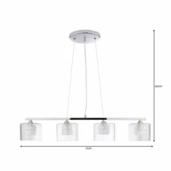 Dunelm Erie 4 Light Bar Glass Diner Ceiling Fitting 13 Dunelm Erie 4 Light Bar Glass Diner Ceiling Fitting -Cheap wall lights Store 1000144744 alt06