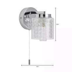 Dunelm Hylton Glass Bathroom Wall Light -Cheap wall lights Store 1000149066 alt06