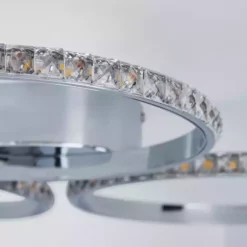 Dunelm Oraylia 3 Light Integrated LED Hoops Jewel Chrome Ceiling Fitting -Cheap wall lights Store 1000149069 alt02