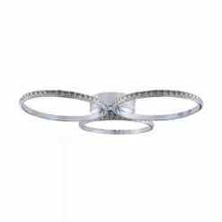 Dunelm Oraylia 3 Light Integrated LED Hoops Jewel Chrome Ceiling Fitting -Cheap wall lights Store 1000149069 alt05