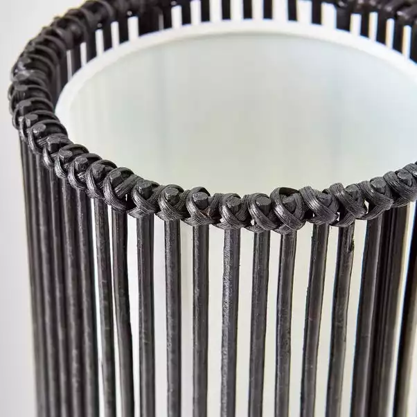 Dunelm Alec Natural Cane Black Floor Lamp 6 Dunelm Alec Natural Cane Black Floor Lamp - Image 4