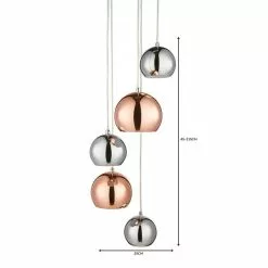 Dunelm Sora 5 Light Cluster Ceiling Fitting -Cheap wall lights Store 1000149084 alt06